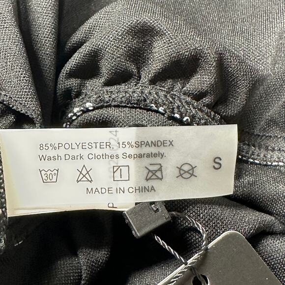 Tempt Me Swimsuit One Piece Womens Small Black White Halter Tie V Neck Ruched - Picture 8 of 11